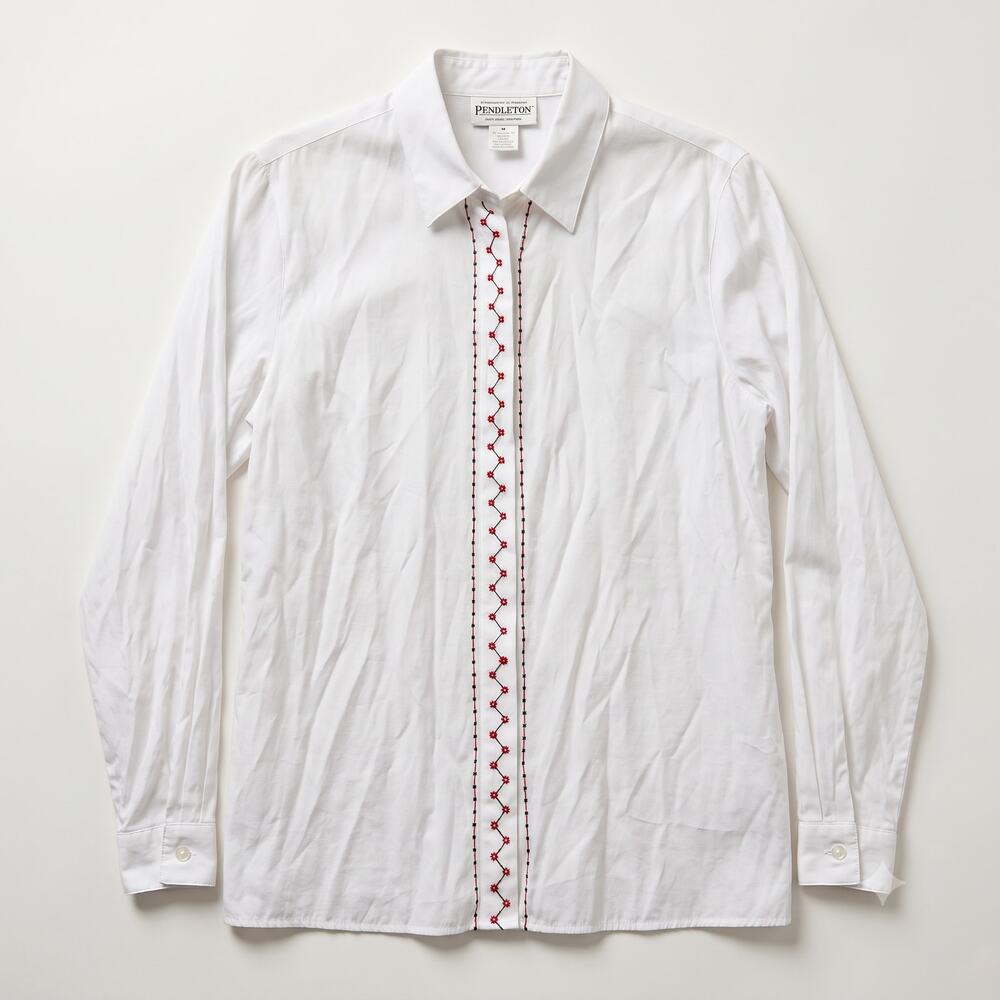 Pendleton Womens 12 Western Boho Cottagecore Embroidered Button Up Shirt